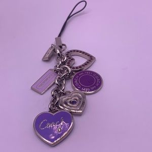 Coach Purple Heart Purse Lanyards
